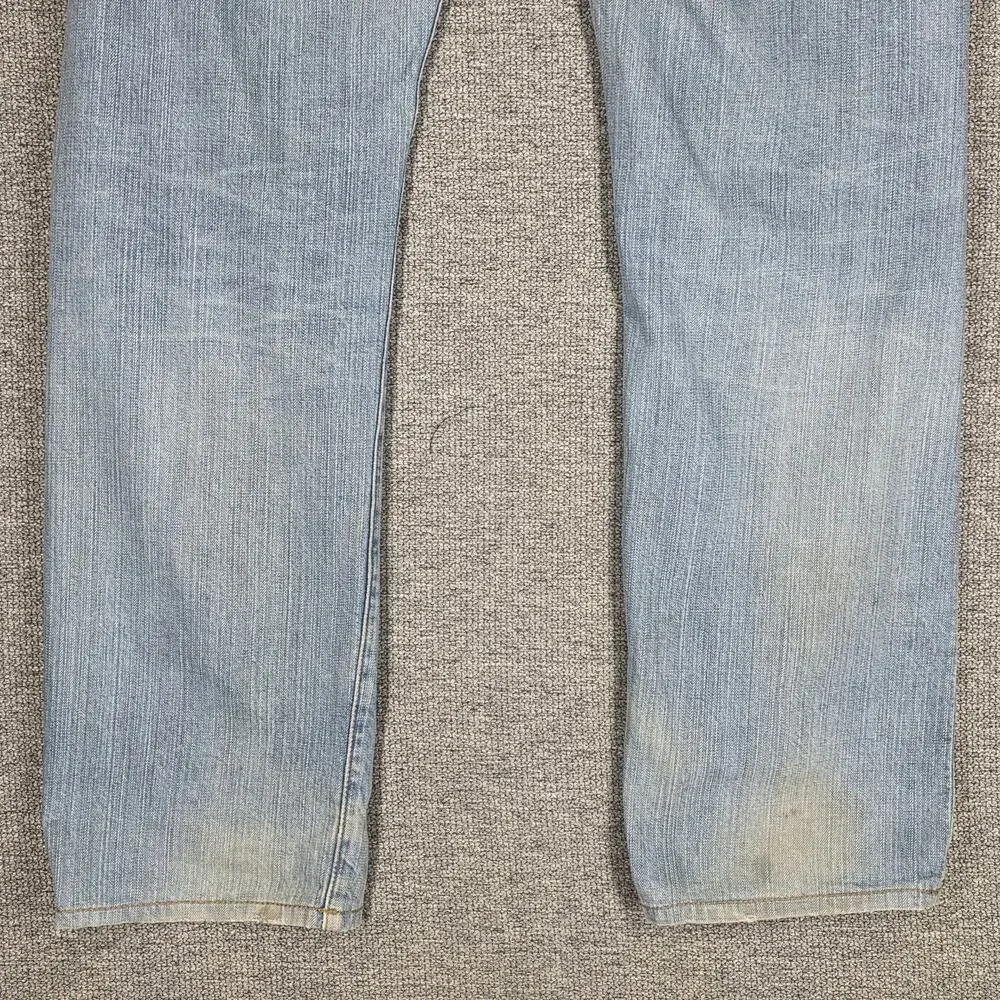 LEVI’S 505 RED LOOP – Y2K DISTRESSED STRAIGHT LEG LIGHT BLUE JEANS – MEN’S 33×33